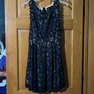 Blue lace dress